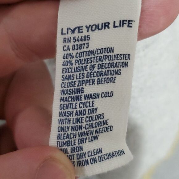 American Eagle large grey eagle fleece short sleeve zip up hoodie - Picture 6 of 6